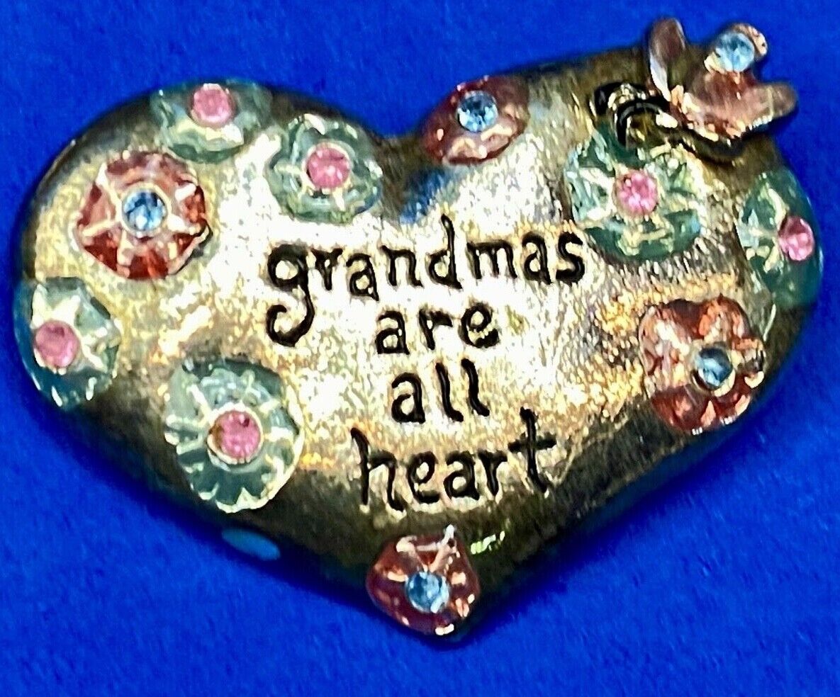 Vintage GRANDMAS ARE ALL HEART, statement brooch pin The perfect gift!