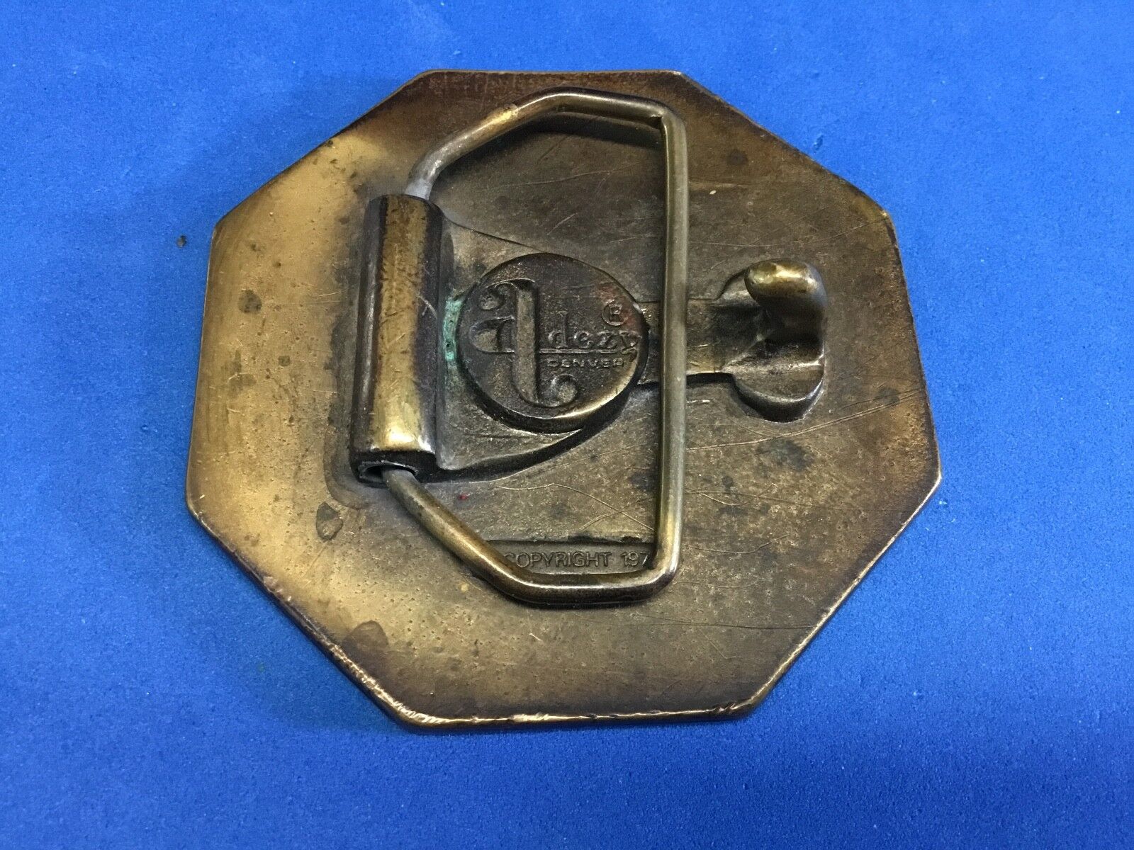 VINTAGE 1977 **MGM SPRING BRAKES** COMPANY BELT BUCKLE