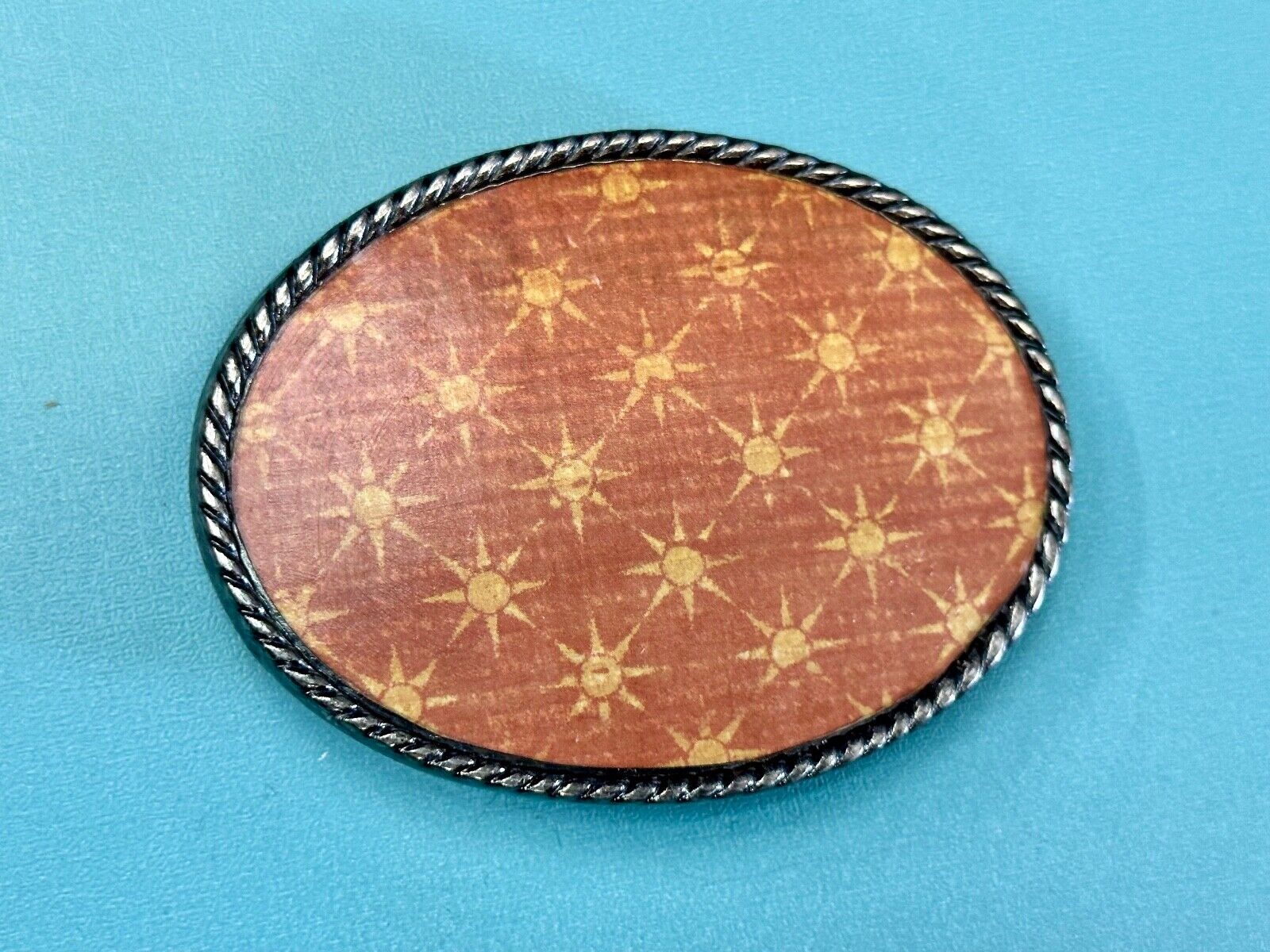Twinkle Star - what I call wallpaper pattern vintage belt buckle by Ivan