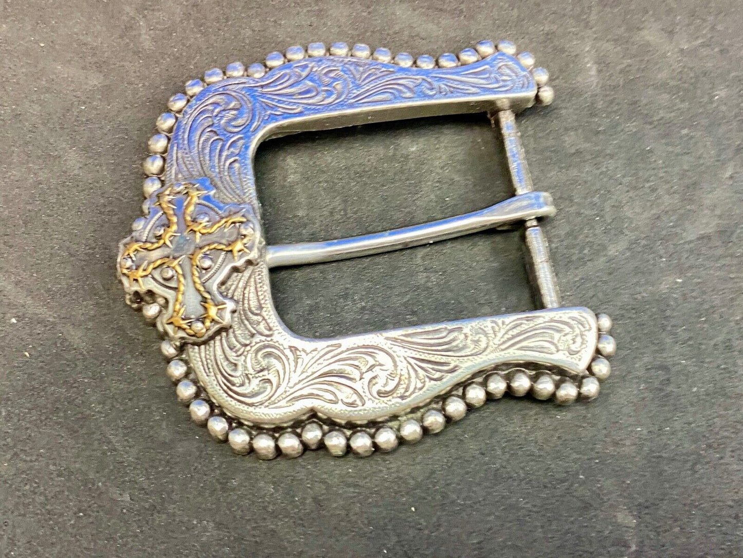 Vintage flower swirl dress western cowgirl belt buckle 