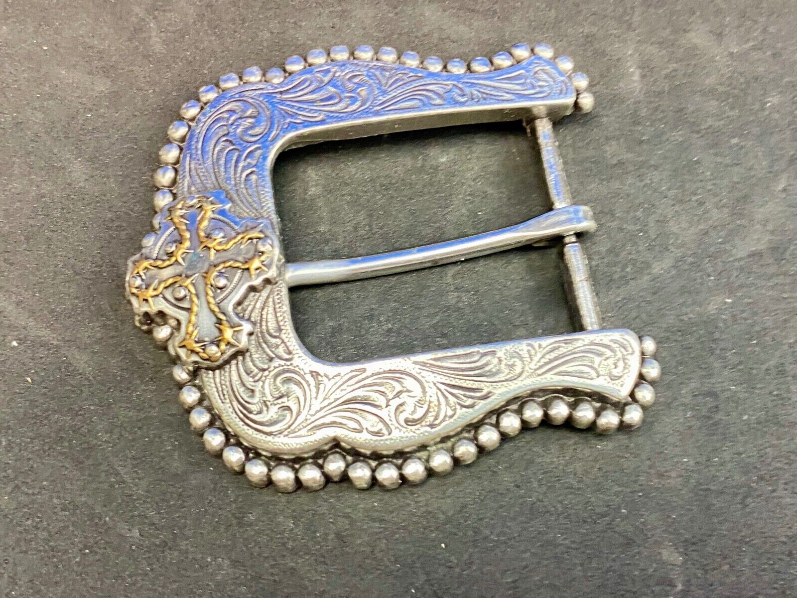Vintage flower swirl dress western cowgirl belt buckle 