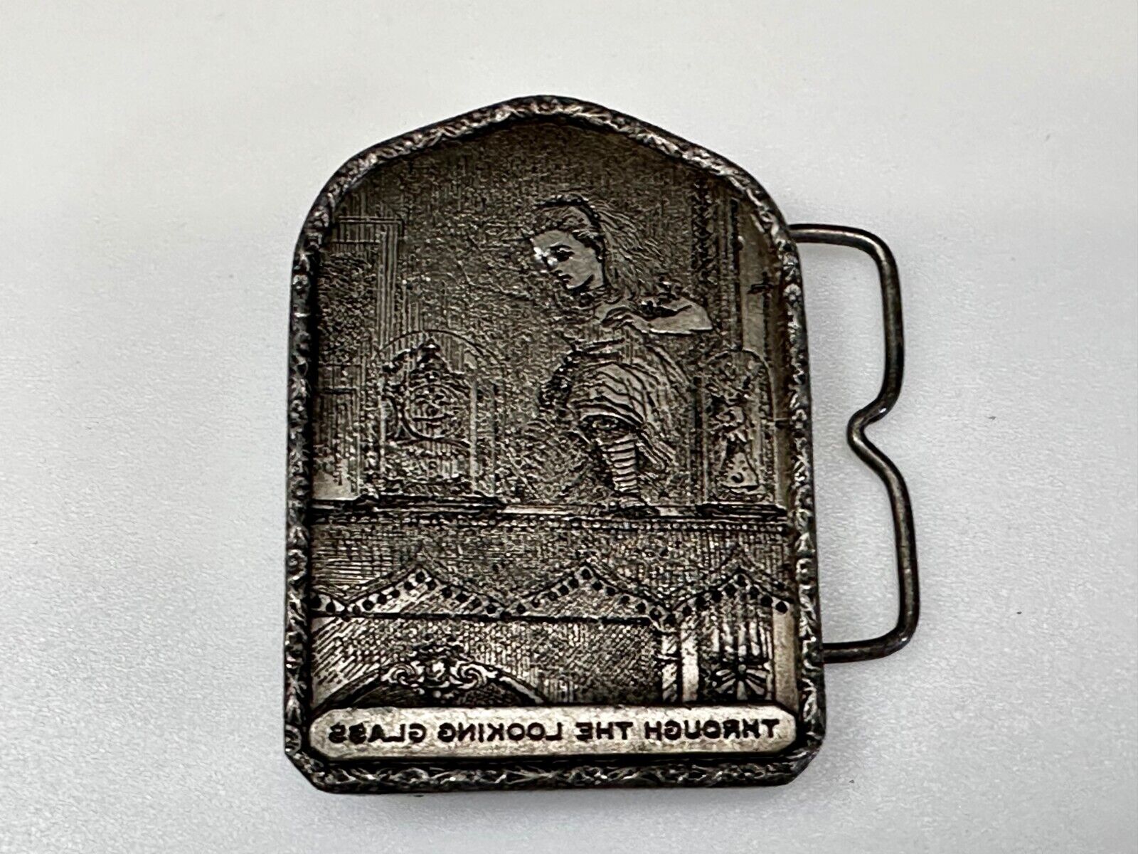 Alice In Wonderland Through The Looking Glass Vintage 1974 Belt Buckle- Bergamot
