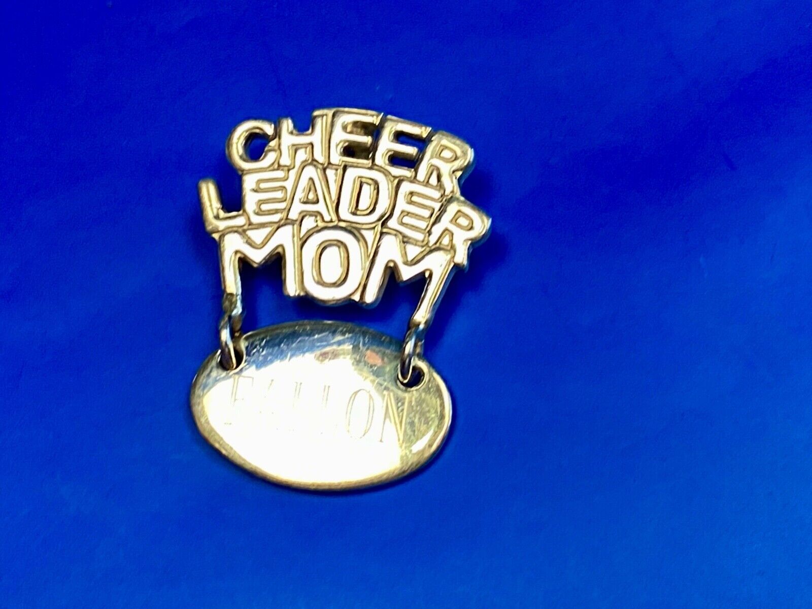 Vintage Cheerleader Mom Sterling Silver 925 Proud Football Mamma! Brooch Pin