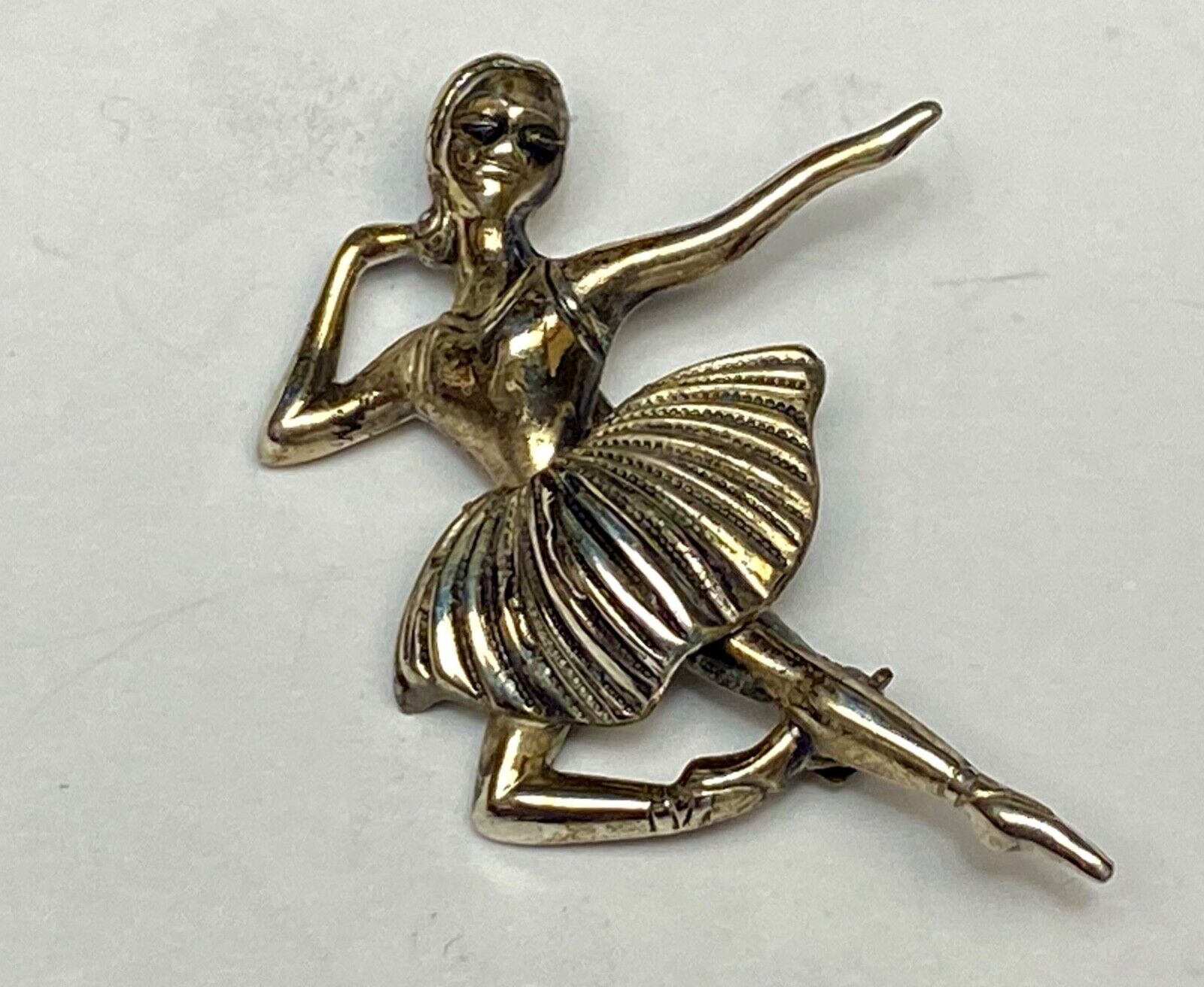 Vintage Ballerina Sterling Silver 925 Brooch Pin Signed Beau
