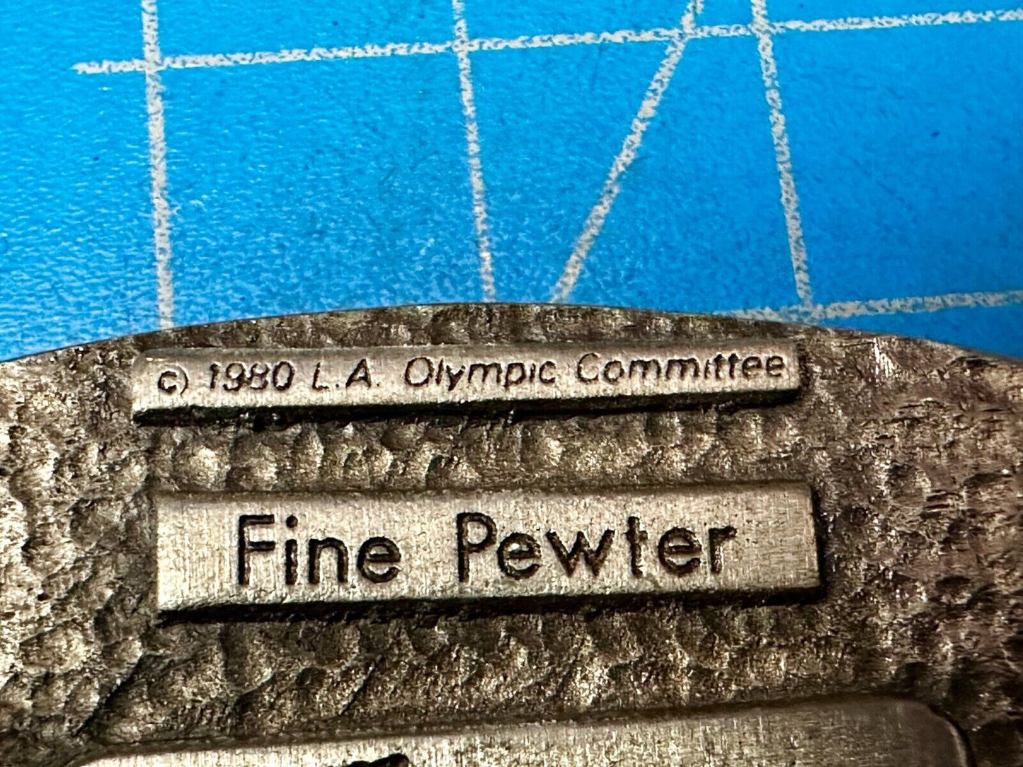 Track & Field Race - 1984 Los Angeles Olympics Pewter Sanchez Belt Buckle