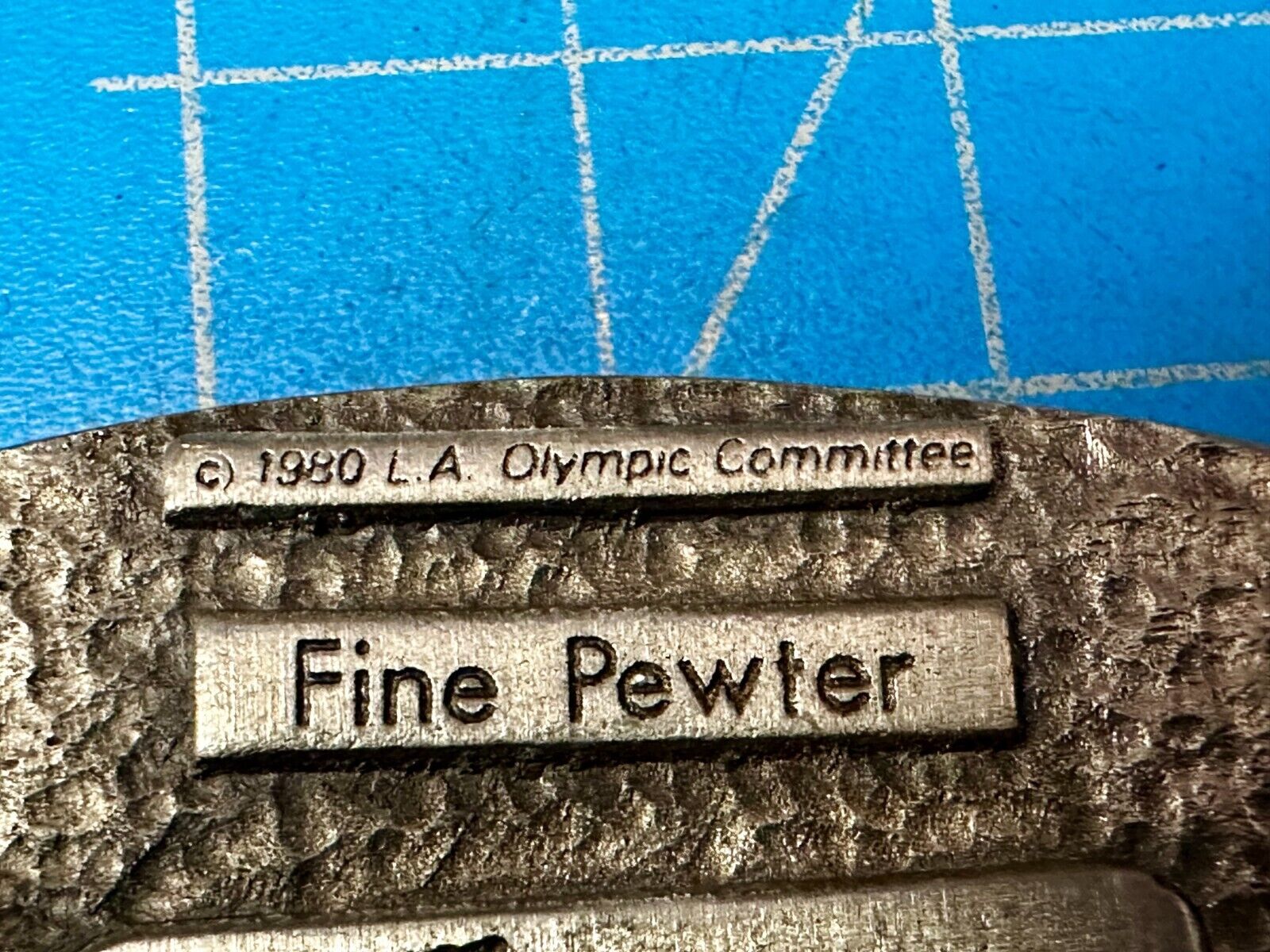 Track & Field Race - 1984 Los Angeles Olympics Pewter Sanchez Belt Buckle