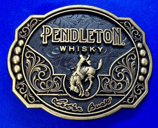 2024 Pendleton Whiskey Let'er Buck Rodeo Cowboy Montana Silversmiths Belt Buckle