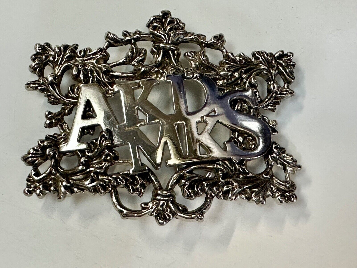 AKDMKS Large Hip Hop Y2K Streetwear Silver Color Ornate see through Belt Buckle