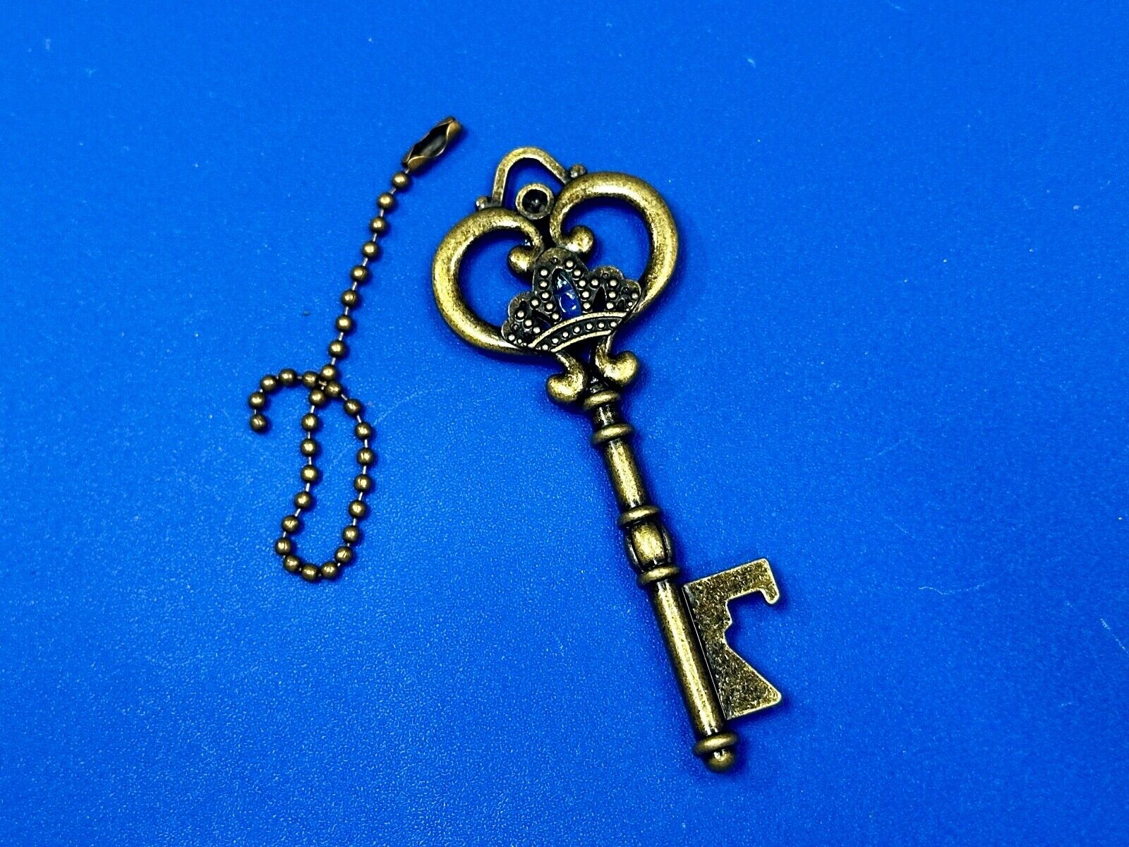 3" Skeleton Key Pendant Antiqued Bronze Keychain, Key Chain Ring Souvenir