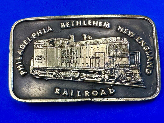 Train Engine 25 Philadelphia Bethlehem New England RR Tiffany Studio Belt Buckle