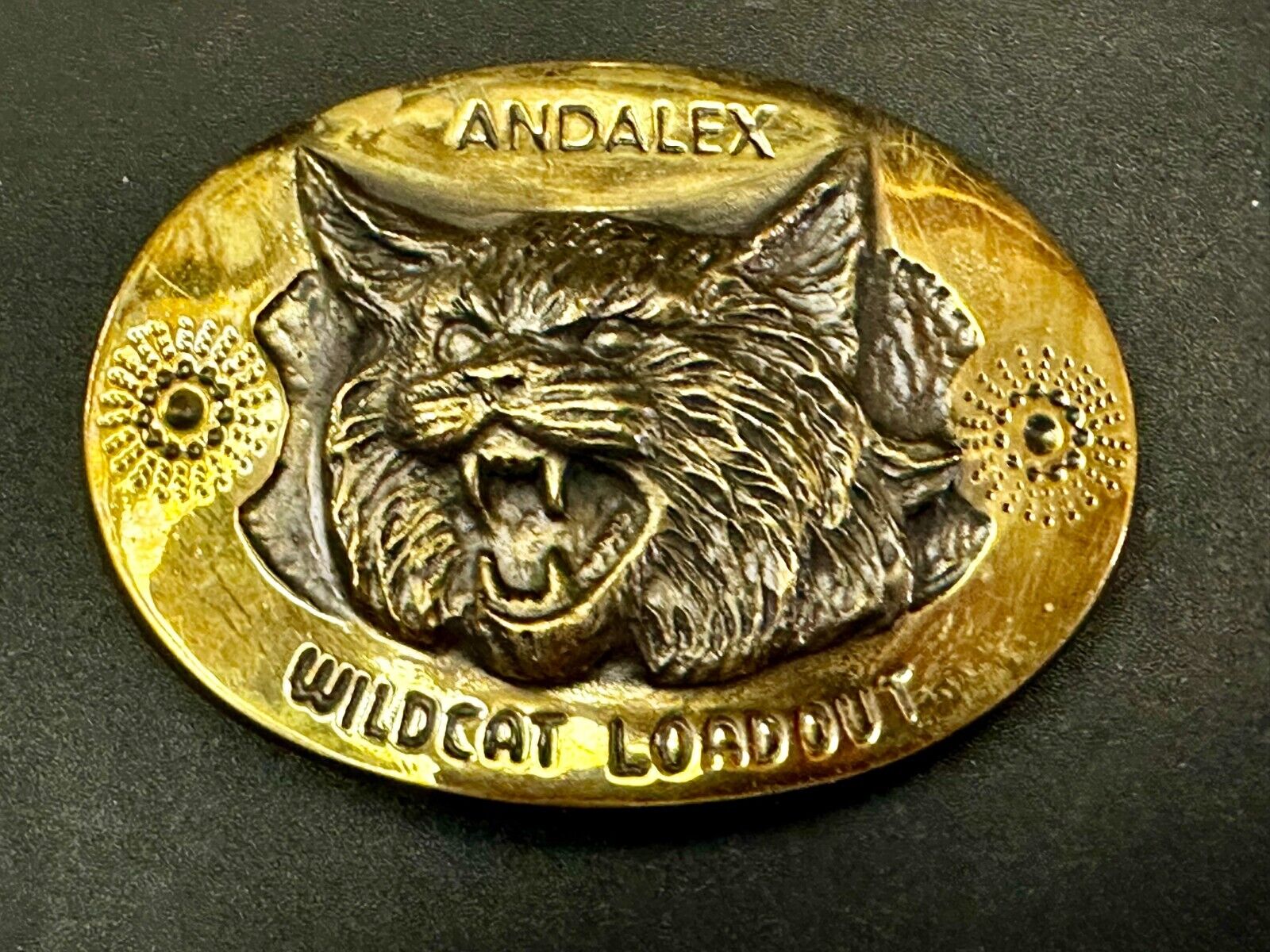 Andalex Wildcat Loadout Gold Tone Belt Buckle by Gary Phrazen