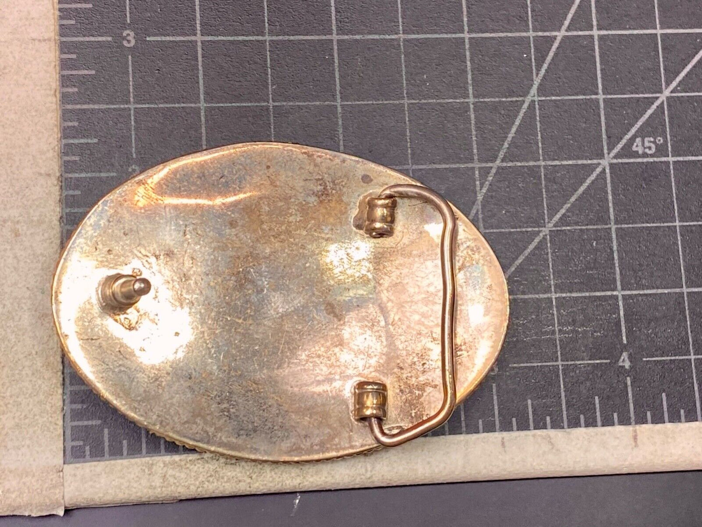 Vintage Fighting Hunting Birds?  Pre loved two tone western belt buckle  Repair