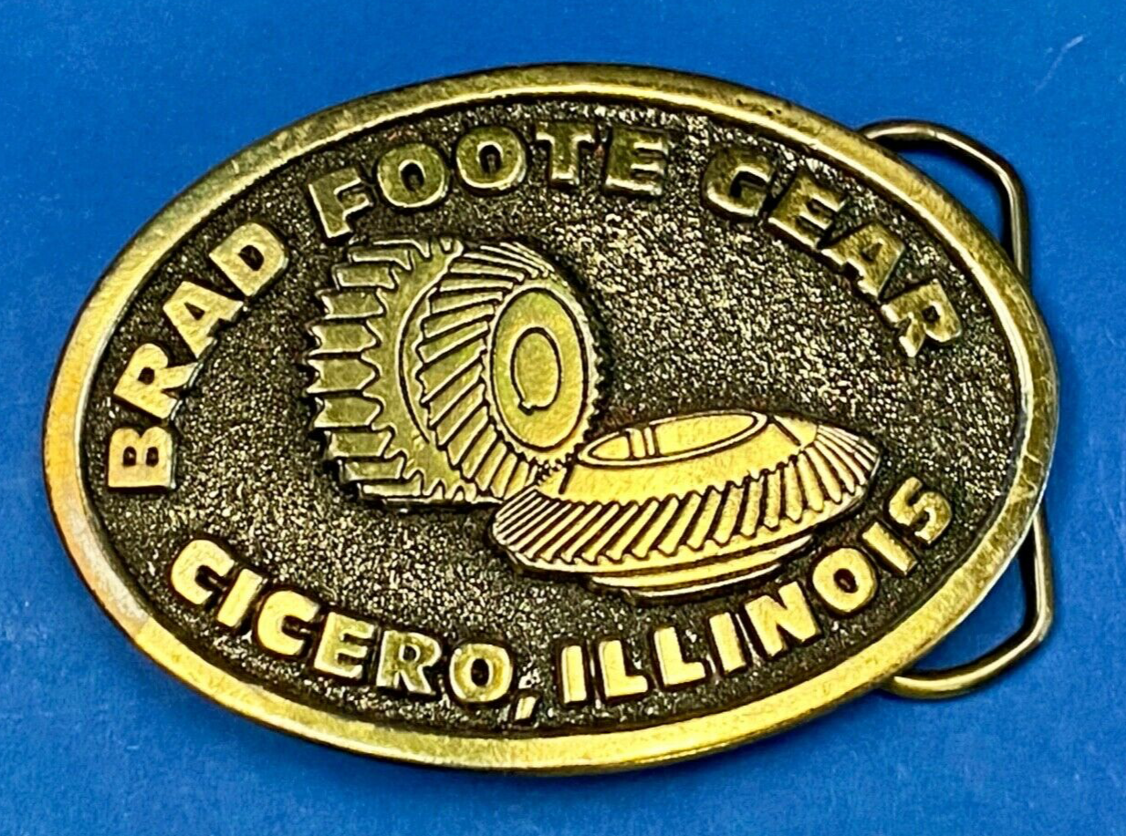 1977 Brad Foote Gear Company Cicero Il Promotional Belt Buckle