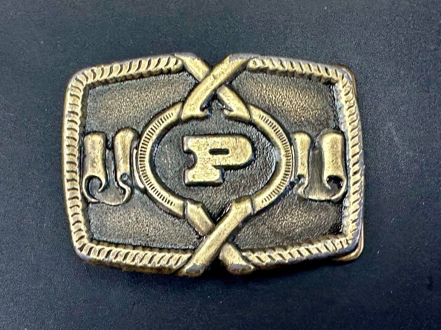 Vintage Letter P - Initial Monogram belt buckle by Oden