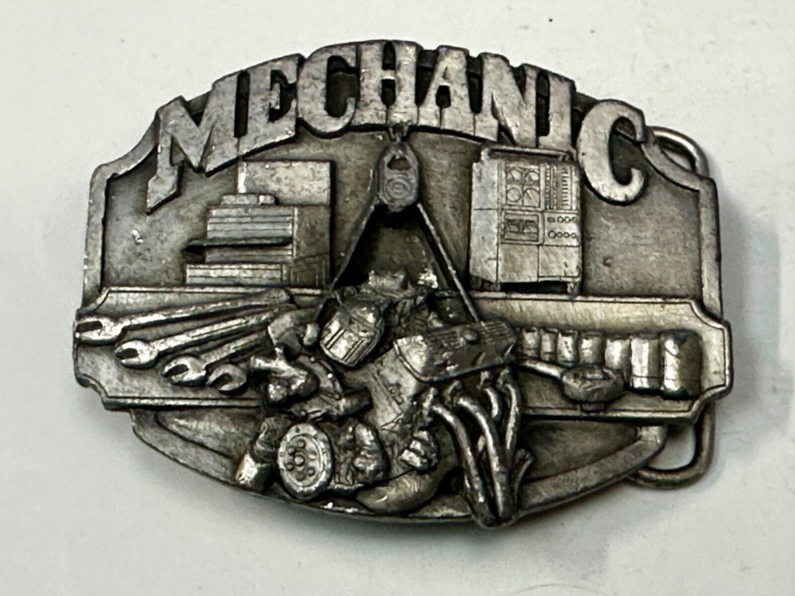 Auto Car Truck Mechanic Wrencher Garage Shop Owner Vintage Siskiyou Belt Buckle