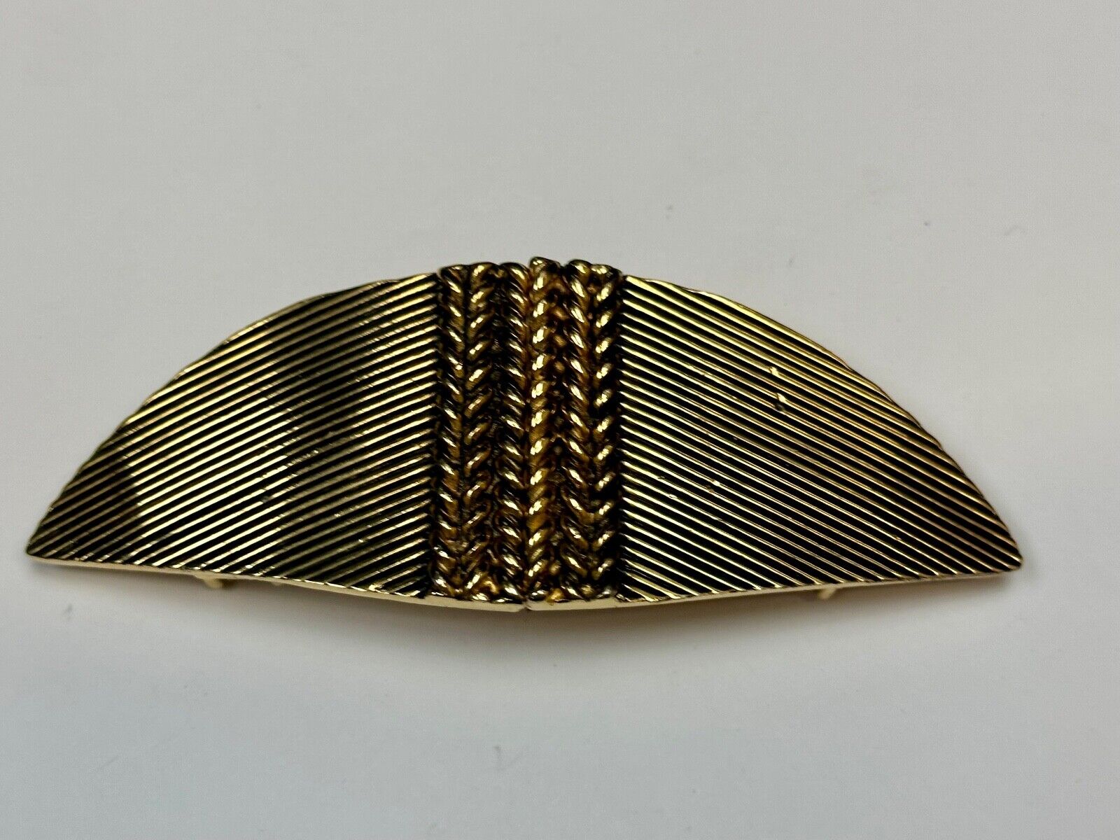 Two piece Leaf Theme Interlocking gold color belt buckle by Accessocraft NYC