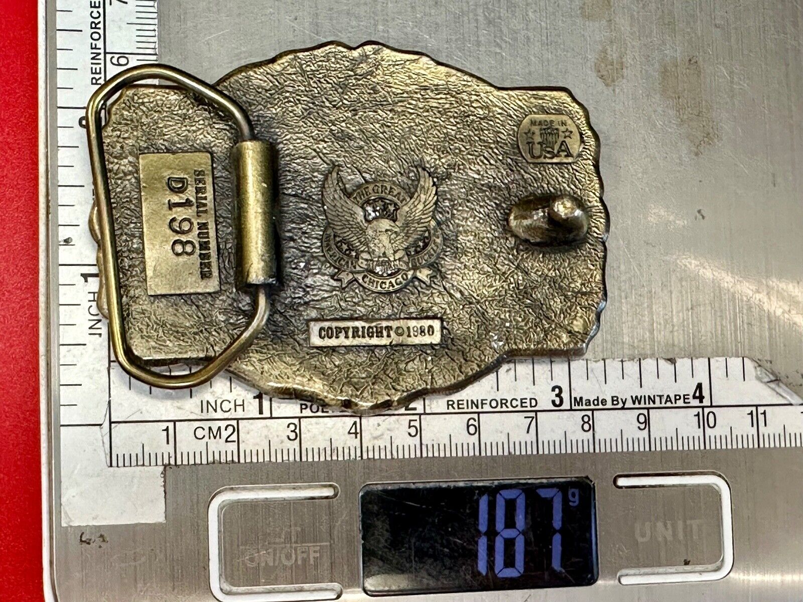 Americas Great Farmland vintage 1980 Great American vintage belt buckle Co