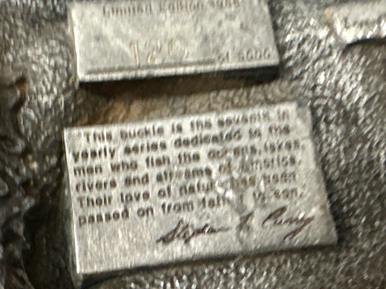 1988 American Fisherman Commemorative Arroyo Grande Fish Sport belt buckle