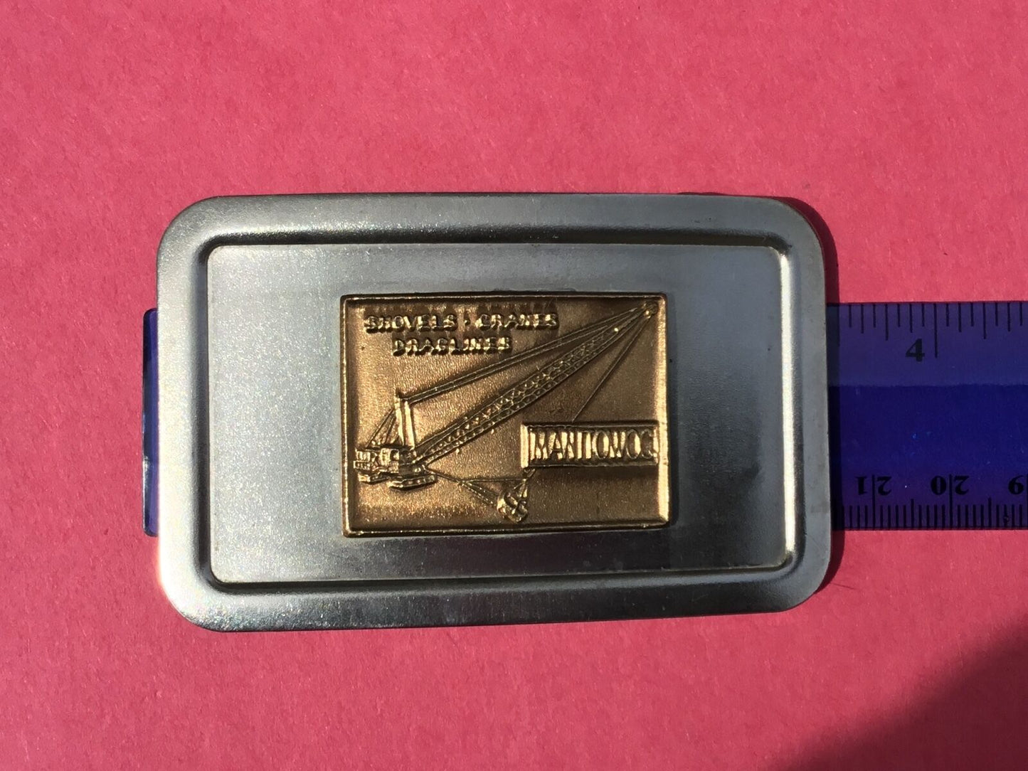 VERY RARE BELT BUCKLE. - Shovels, Craines, dradlines MANDOWOG?    FISHER USA