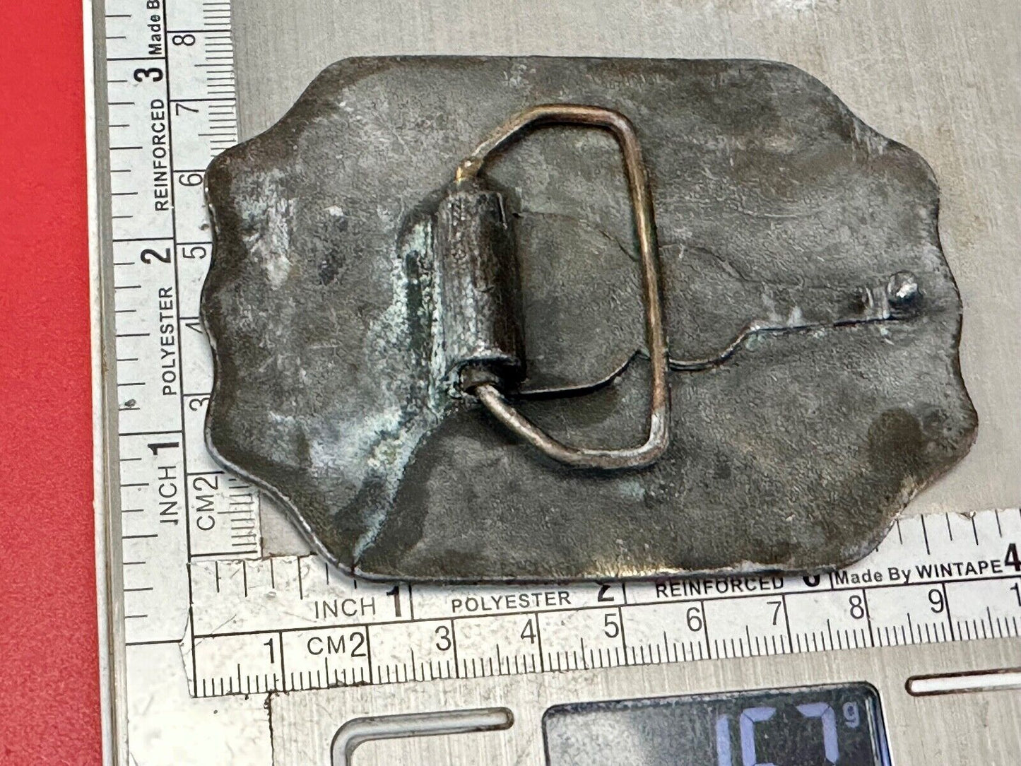 America's Heroes Fire Dept Boston Brass Tone Belt Buckle Horse Wagon
