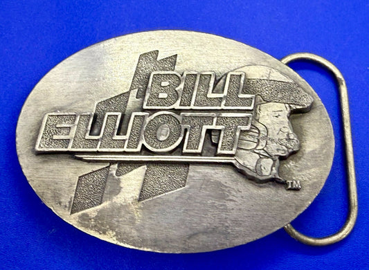 Bill Elliott NASCAR Car Racing Racer Driver Vintage 1991 Licensed  Belt Buckle