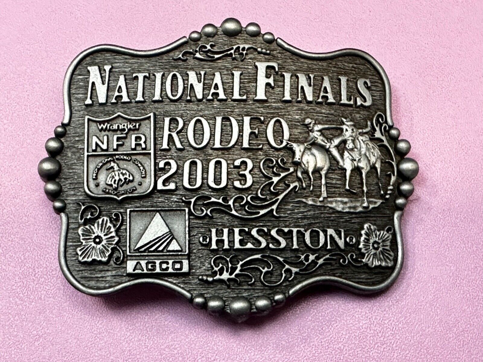 2003 NFR National Finals Rodeo  NOS Youth Size Montana Silversmiths Belt Buckle
