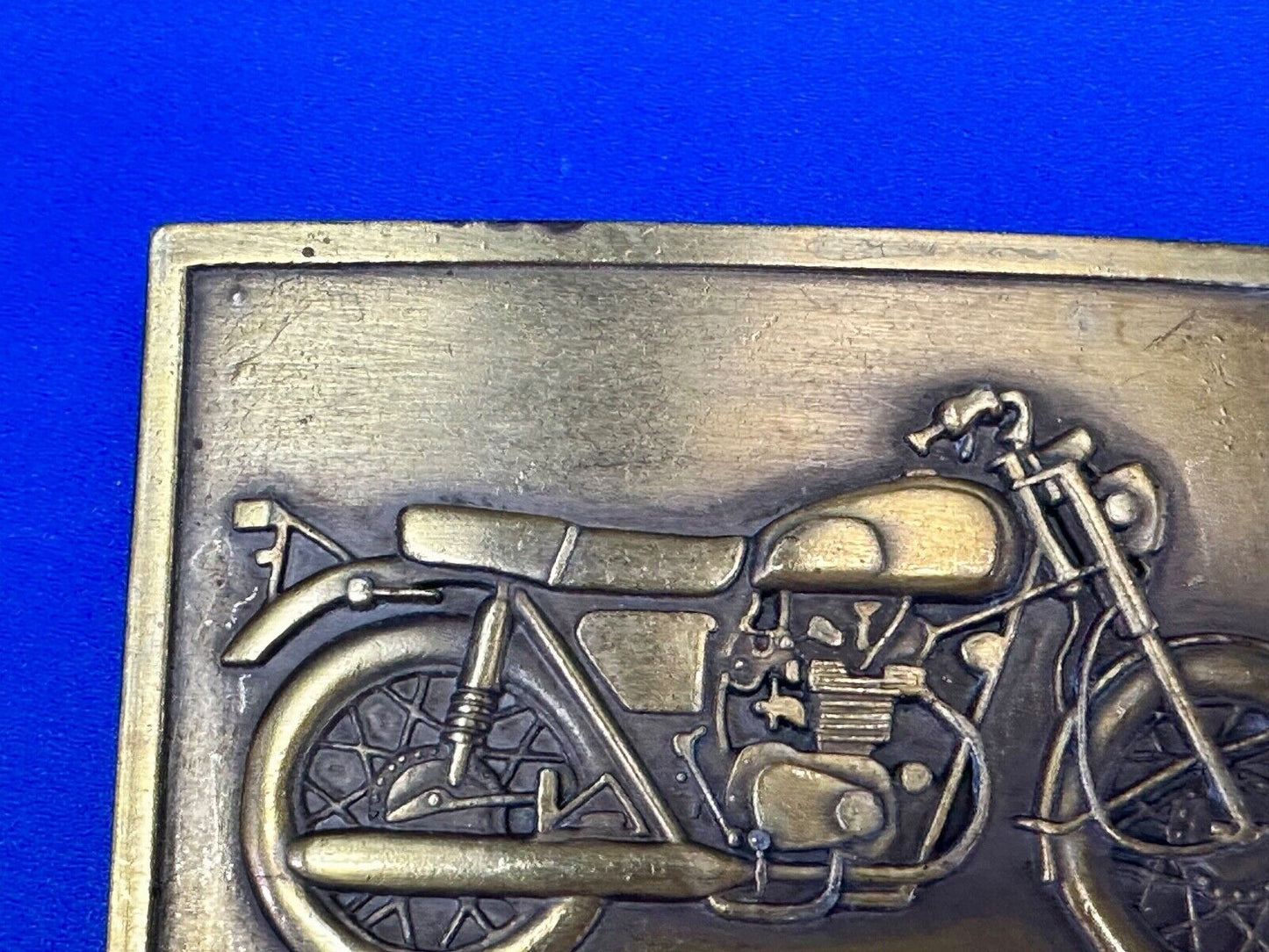 Bikers Motorcycle Brass tone Vintage Belt Buckle