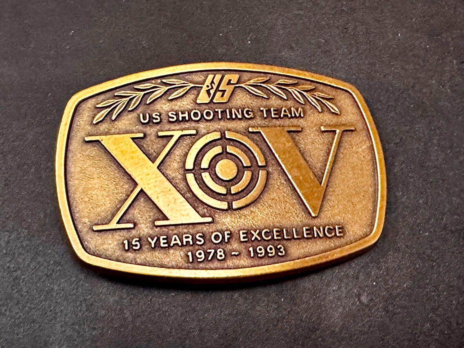 US Shooting Team VOX 15 Years of Excellence Commemorative Gun Rifle Belt Buckle