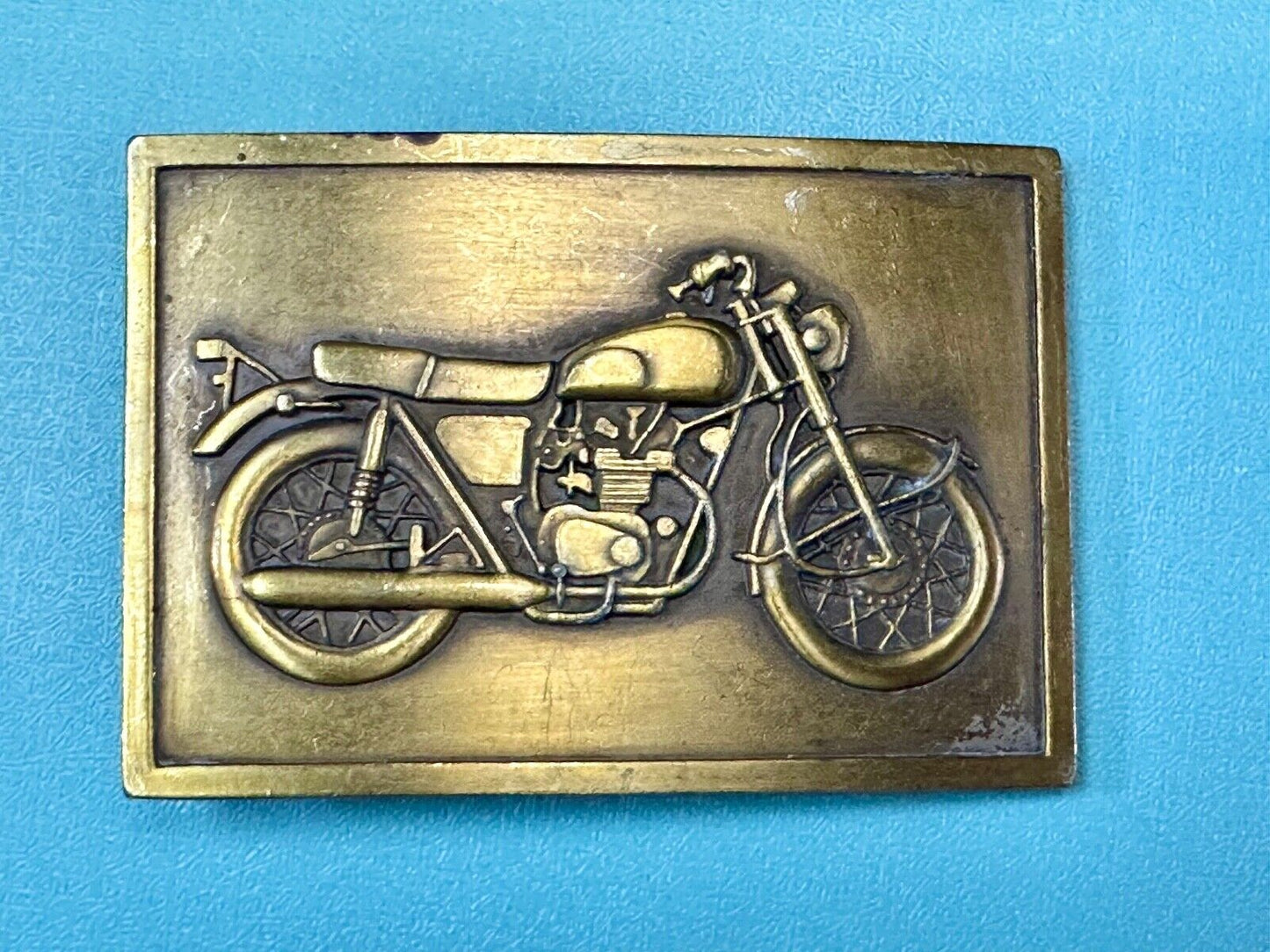 Bikers Motorcycle Brass tone Vintage Belt Buckle