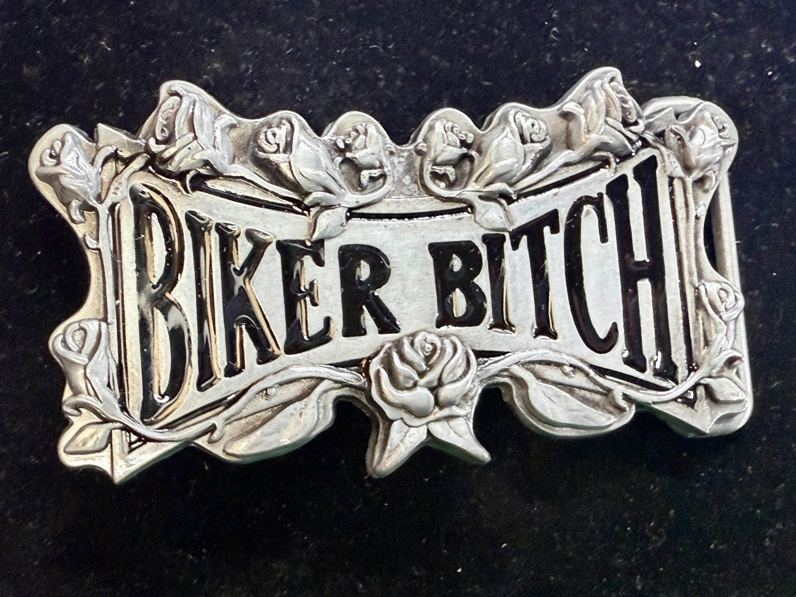BIKER BITCH Statement Funny Cool Novelty Motorcycle Lady Biker Rider Belt Buckle