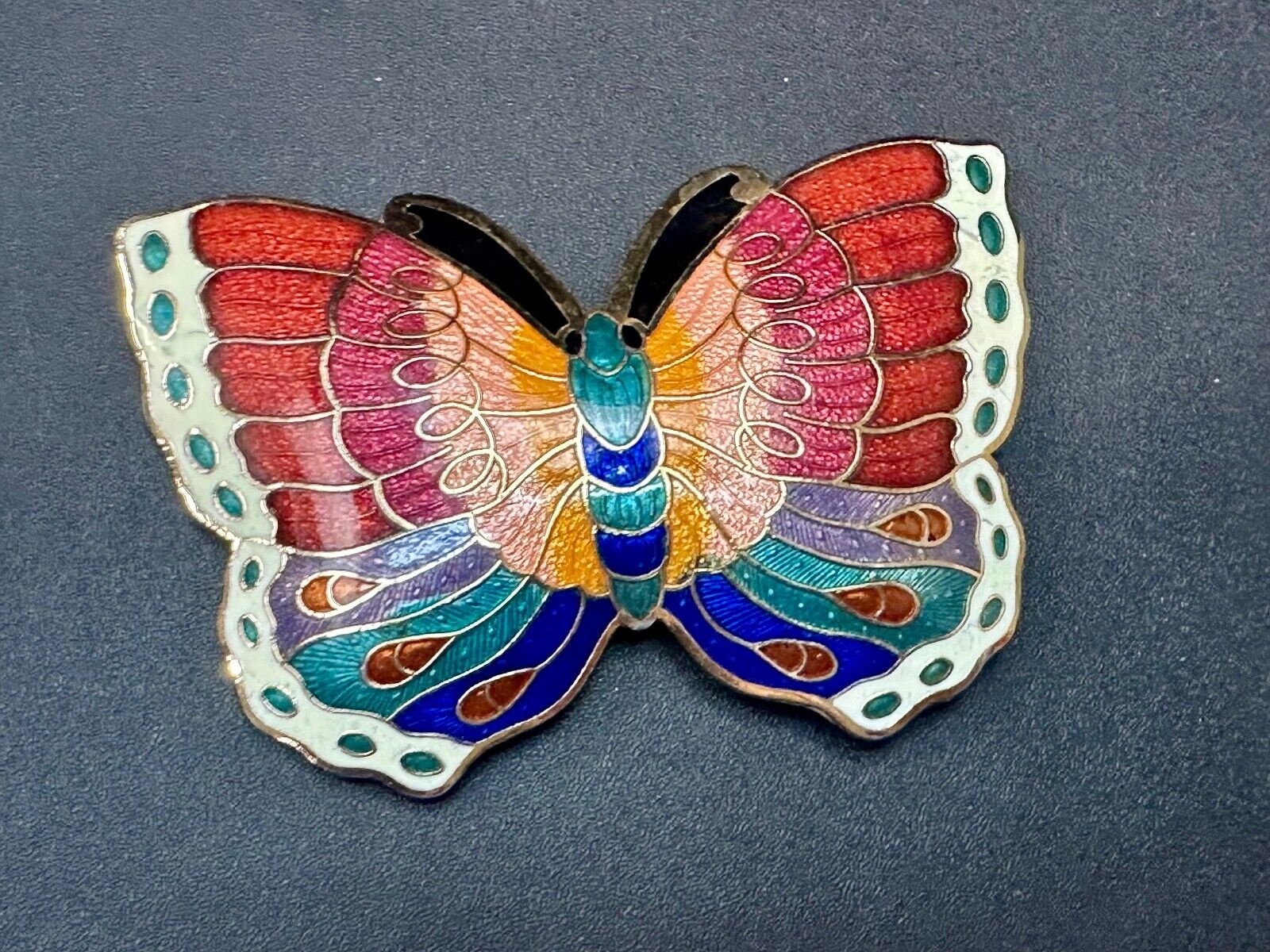 Beautiful India Inspired colorful butterfly shaped belt slide scarf clip