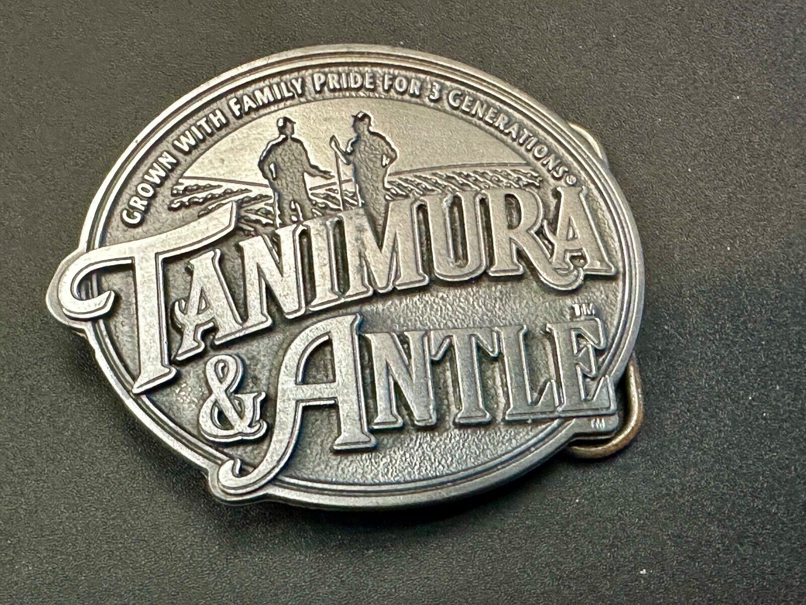 Tanimura & Antle -Grown with Family Pride for 3 Generations Farmers Belt Buckle