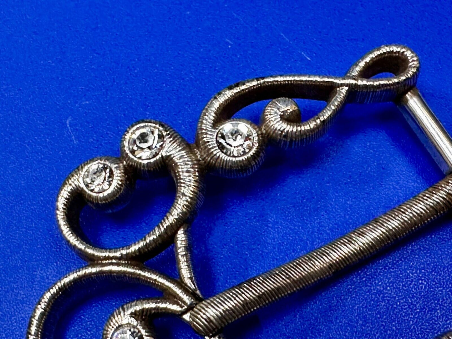 Antique? See Through Replacement Dress Belt Buckle Beautiful Rhinestone Accents