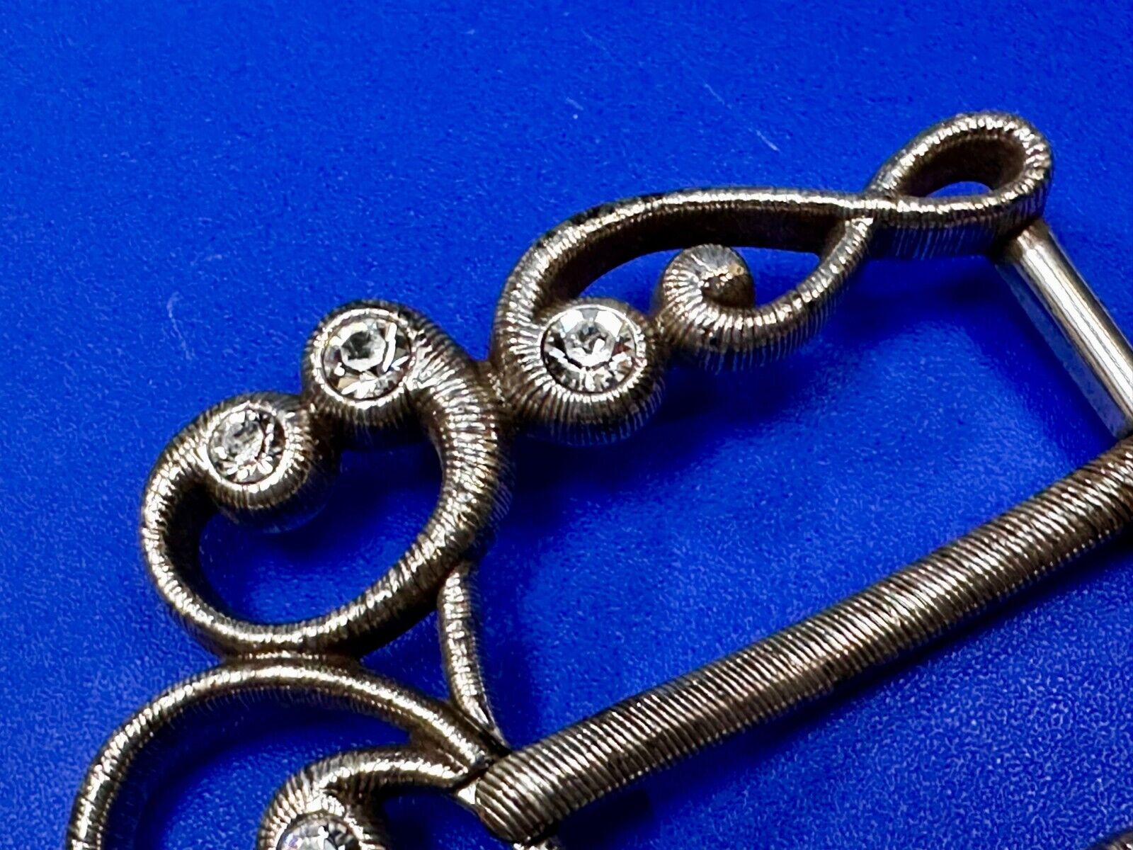 Antique? See Through Replacement Dress Belt Buckle Beautiful Rhinestone Accents