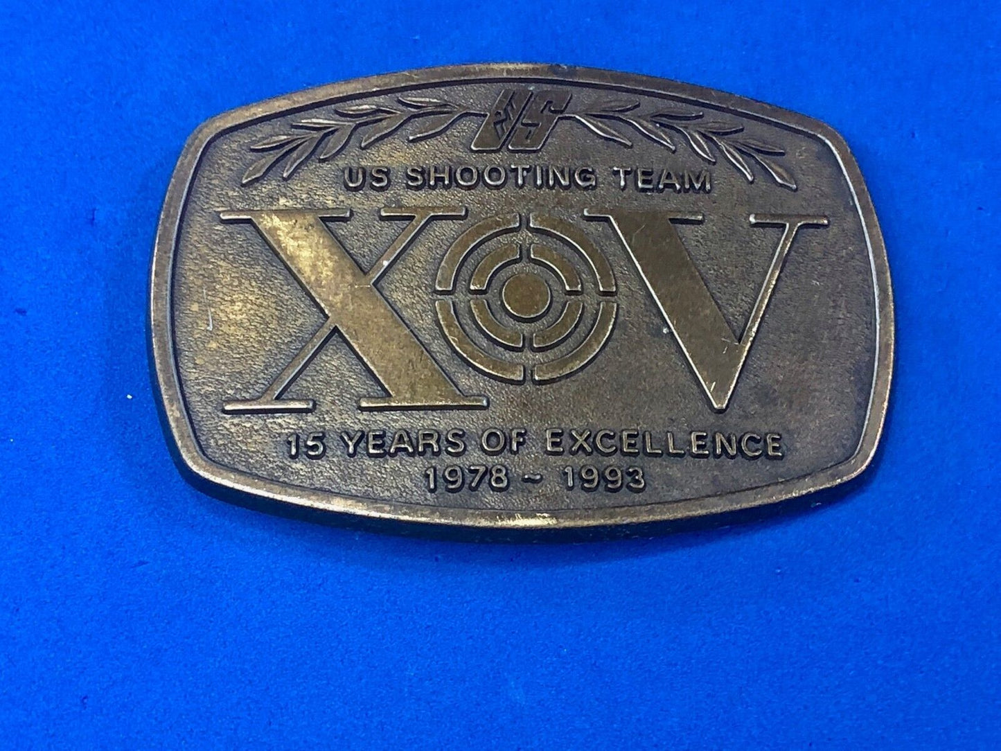 US shooting team XOV belt buckle - 15 years of excelence 