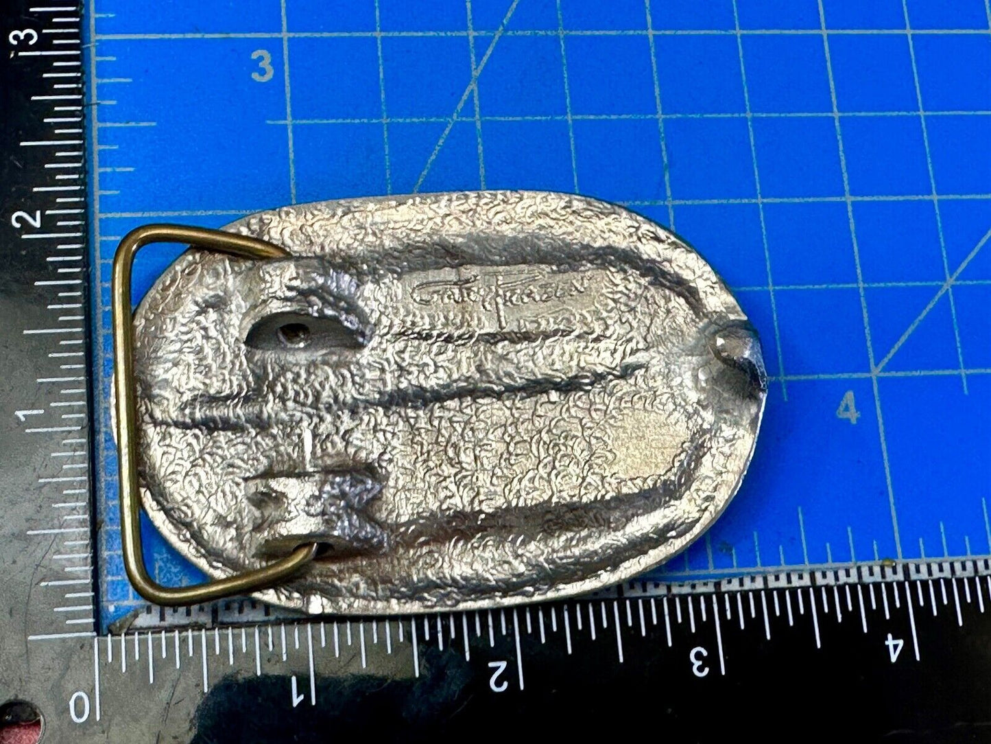 Utah Railway Co Vtg Train Railroad 85 Years - Gary Prazen Sculpture Belt Buckle