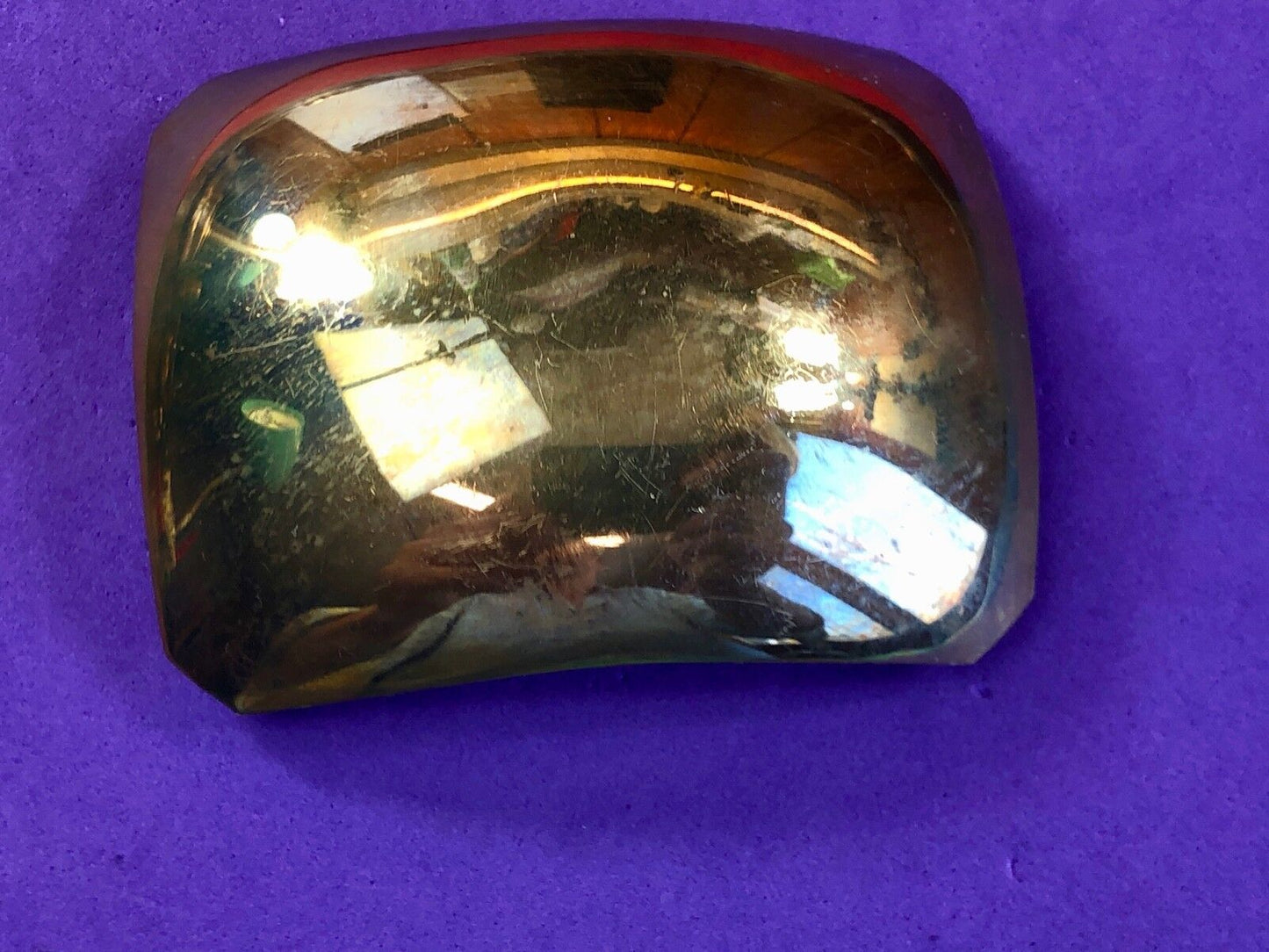 Unknown? polished Gold tone Vintage Belt Clip - buckle - Dress Scarf Purse Shoe 