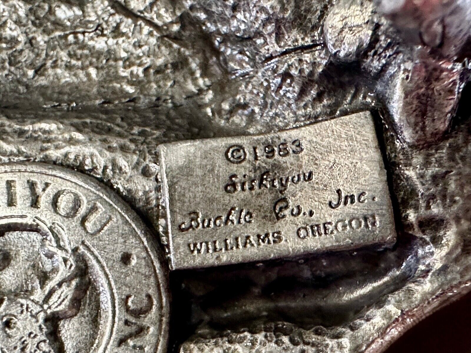 Vintage 1983 Cowboys Horse Lovers spurs siskiyou RARE belt buckle