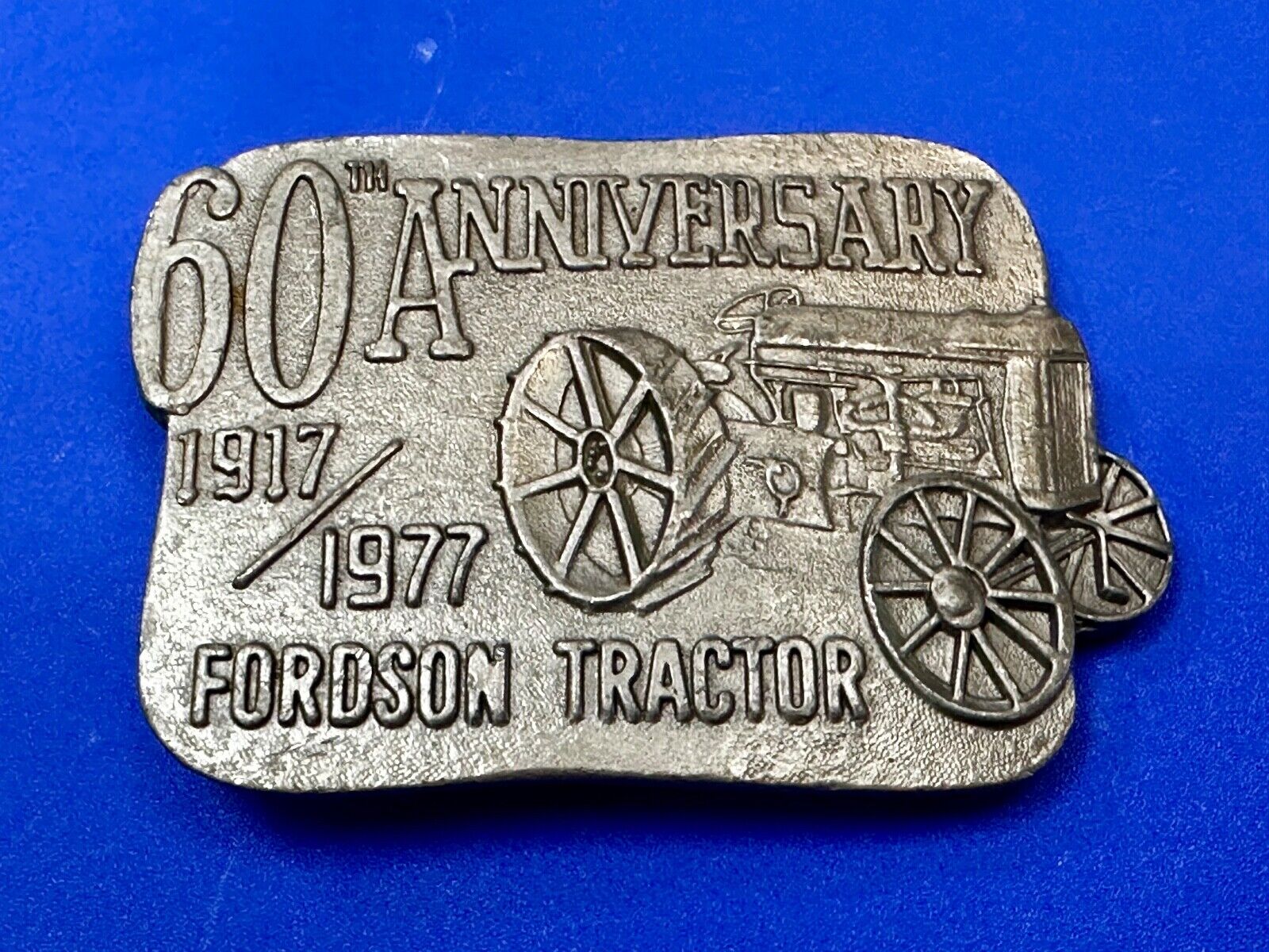 1977 Fordson Tractor - 60th Anniversary  Vintage Farming Collectable Belt Buckle