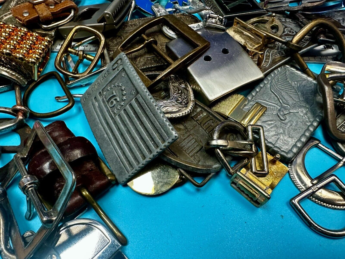 8 Pound LOT Vintage & Modern Belt buckles - Grab Bag - Resale Opportunity Gifts!