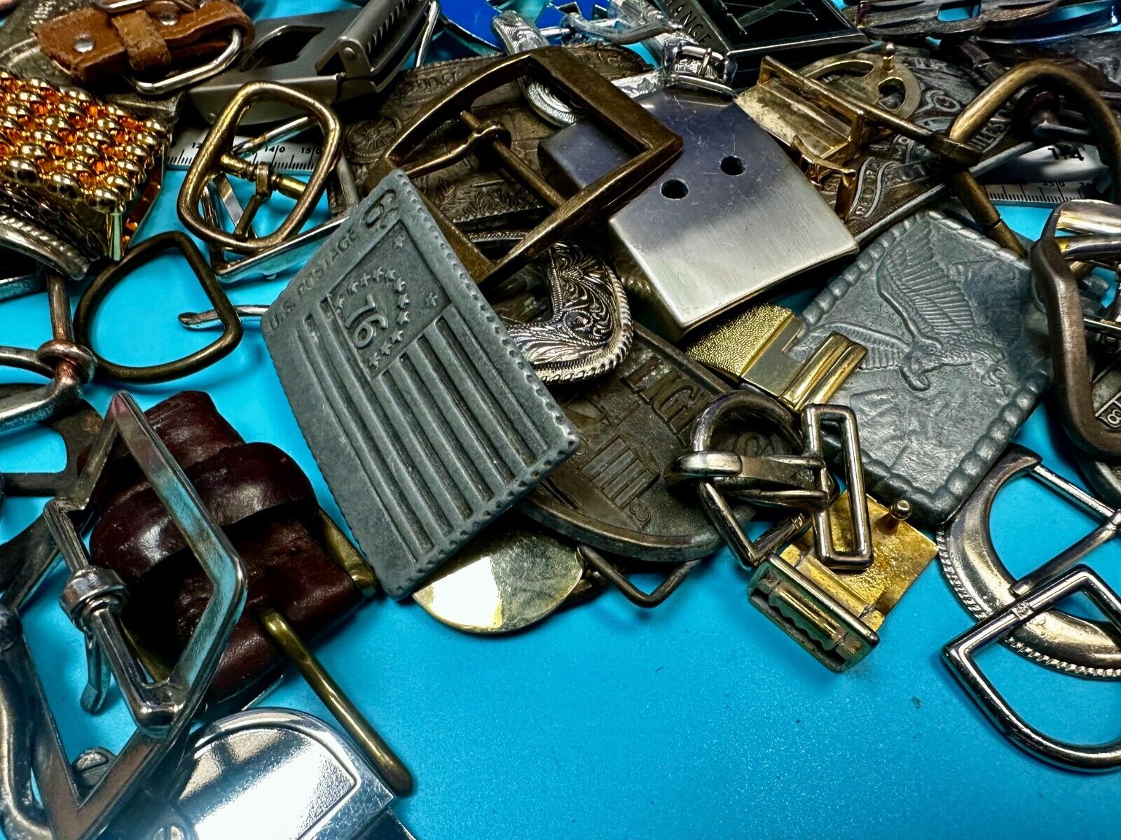 8 Pound LOT Vintage & Modern Belt buckles - Grab Bag - Resale Opportunity Gifts!