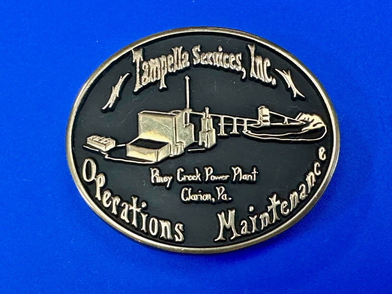 ACI Tampella Piney Creek Power Plant Clarion PA Operations Maint. belt buckle