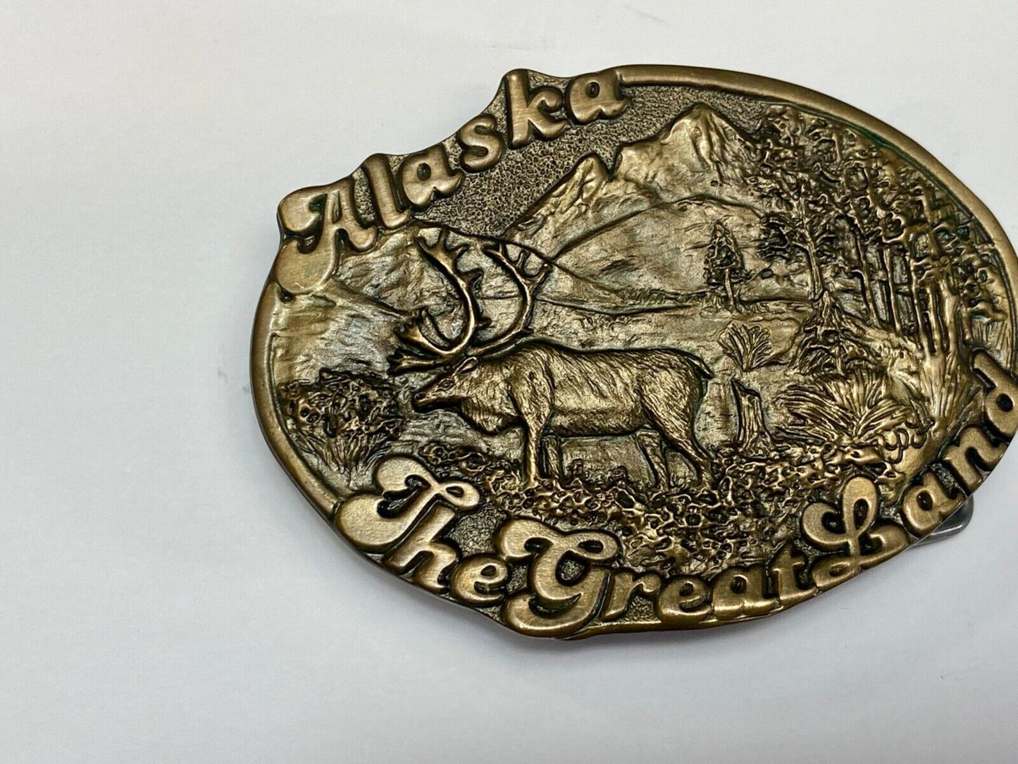 Alaska - The Great Land Vintage 1983 belt buckle - Alaska Frontier Arts LTD