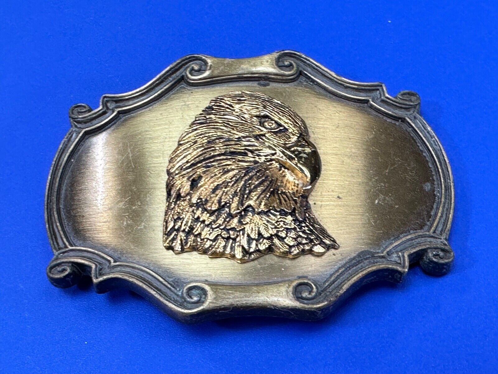 American Bald Eagle - Patriotic Vintage 1980 Raintree framed belt buckle