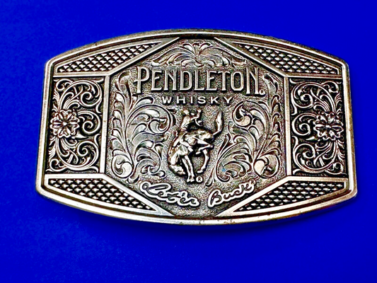2022 Pendleton Whiskey Let'er Buck Rodeo Cowboy Montana Silversmiths Belt Buckle