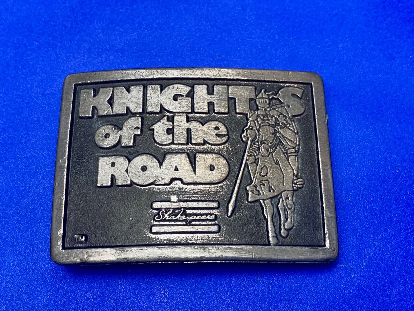 Vintage KNIGHTS OF THE ROAD SHAKESPEARE'S BELT BUCKLE!