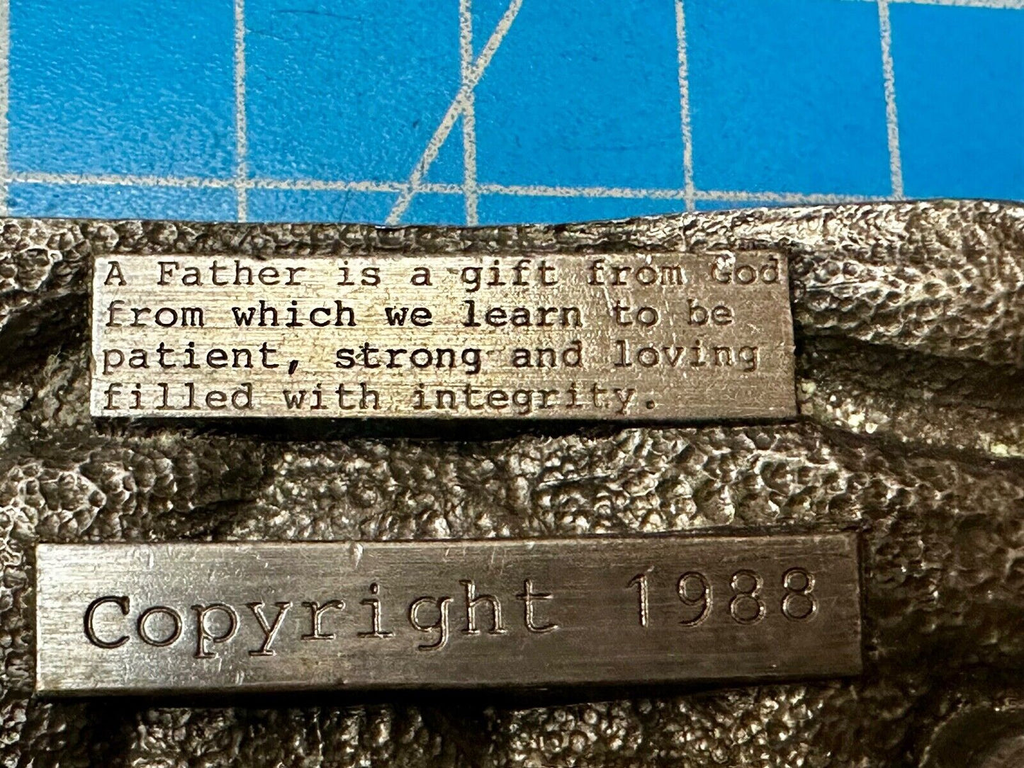 A Tribute to a Father Dad - Vintage Father's Day 1988 Belt Buckle by Creative