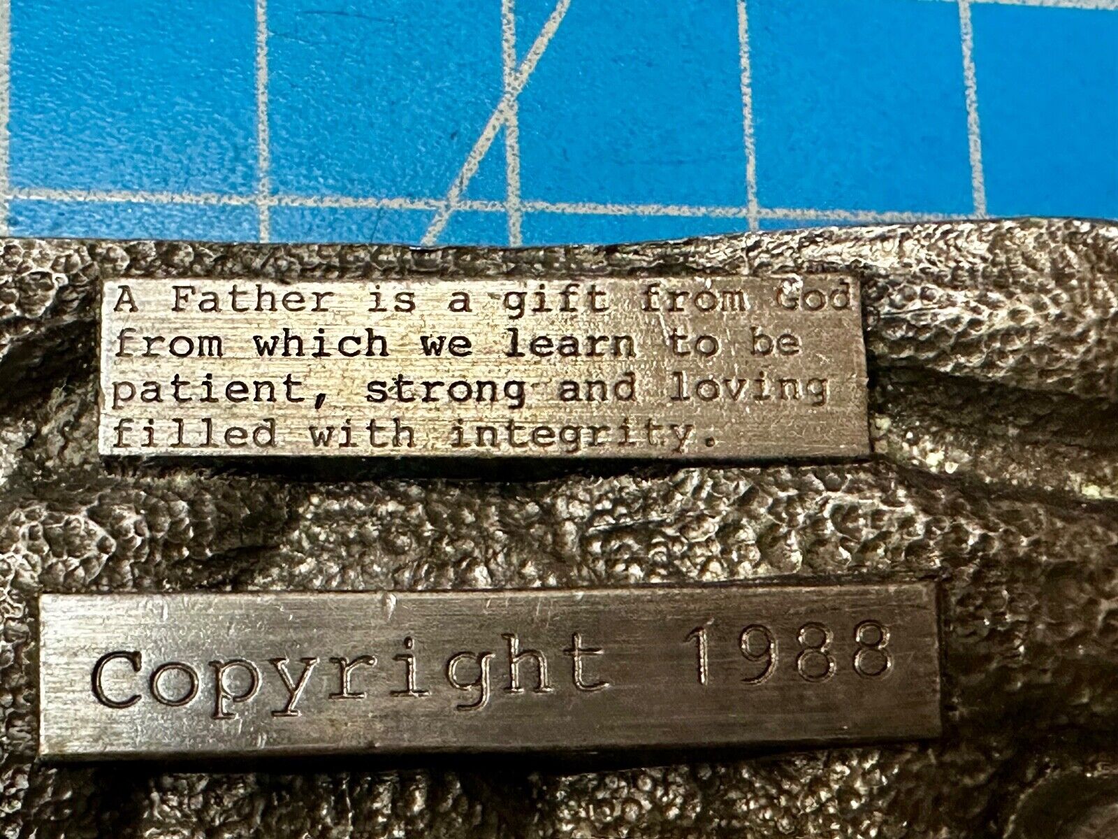 A Tribute to a Father Dad - Vintage Father's Day 1988 Belt Buckle by Creative
