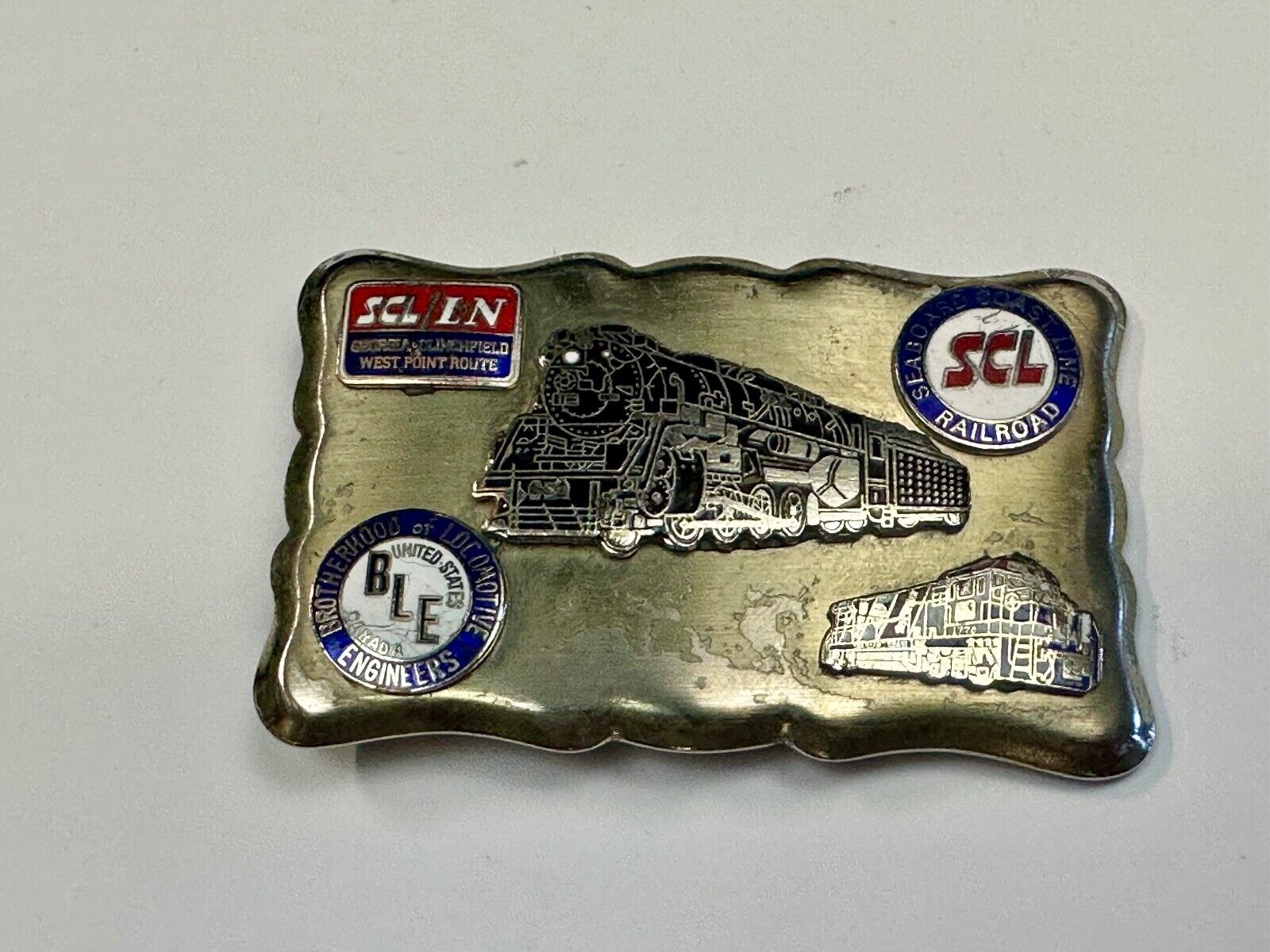 Train Collectors Multi Style Company silver tone belt buckle