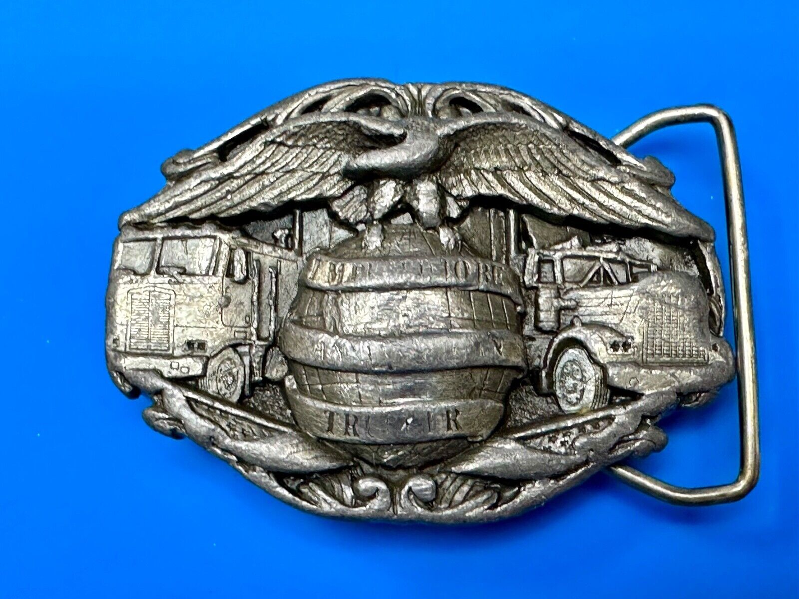 Truckers Semi Drivers Vital Role in the USA Economy 1986 Bergamot Belt Buckle